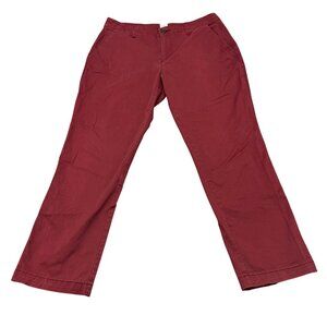 Gap Girlfriend Chino Pants Womens Size 4P Petite Red Casual Trousers